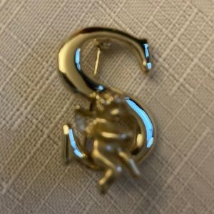 Monogram pin with angel